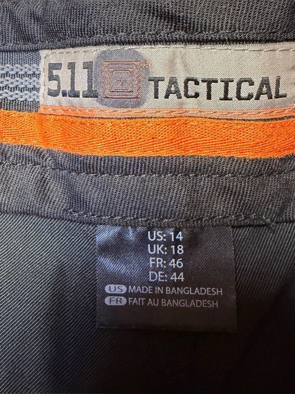 5.11 Tactical Class A Flex-tac Poly/Wool Twill Unhemmed Pants Women's 14 Black - Picture 8 of 16